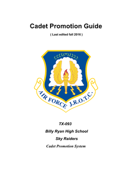 Cadet Promotion Guide