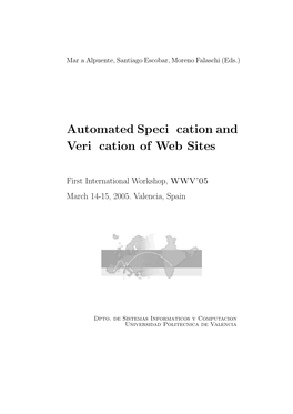 Automated Specification and Verification of Web Sites