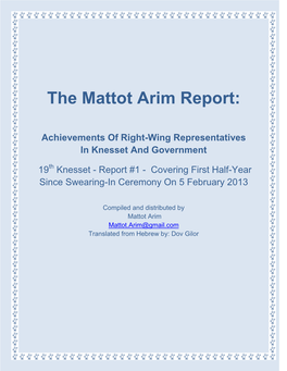 The Mattot Arim Report