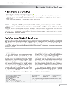 A Síndrome De CANDLE Insights Into CANDLE Syndrome