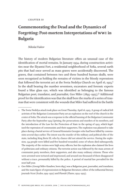 Post-Mortem Interpretations of WWI in Bulgaria