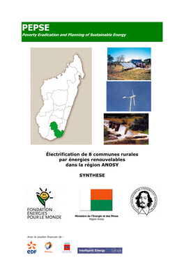 Électrification De 8 Communes Rurales Par Énergies Renouvelables Dans La Région ANOSY