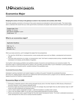 Economics Major