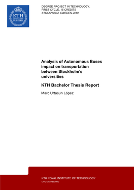 KTH Bachelor Thesis Report