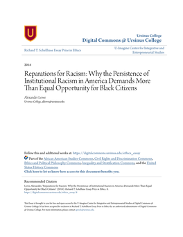 Reparations for Racism