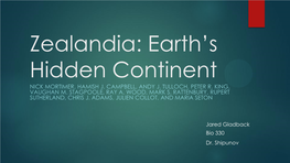 Zealandia: Earth's Hidden Continent