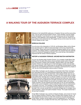 A Walking Tour of the Audubon Terrace Complex