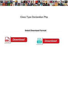 Class Type Declaration Php