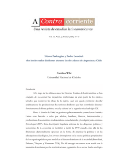 Néstor Perlongher Y Pedro Lemebel: Dos Intelectuales Disidentes Durante Las Dictaduras De Argentina Y Chile