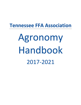 Agronomy Handbook 2017-2021