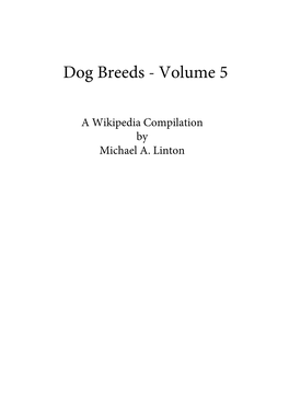 Dog Breeds Volume 5