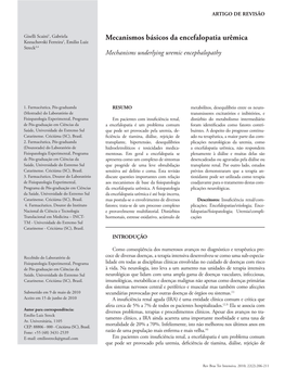 Mechanisms Underlying Uremic Encephalopathy