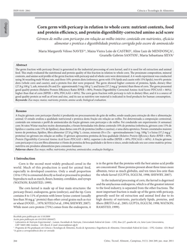 Corn Germ with Pericarp in Relation to Whole Corn