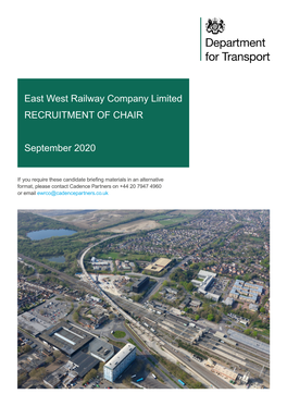 East West Railway Company Limited RECRUITMENT of CHAIR
