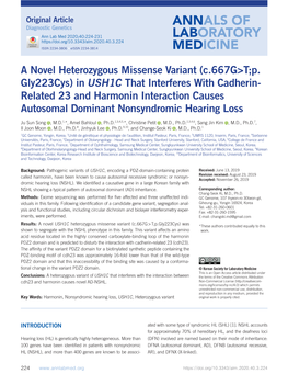 A Novel Heterozygous Missense Variant (C.667G>T;P