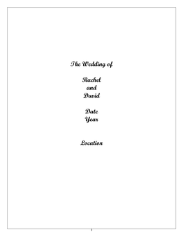 PDF Wedding Booklet