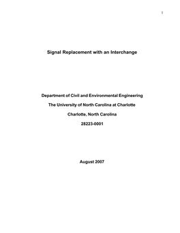 Signal Replacement with an Interchange