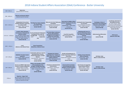 2018 Indiana Student Affairs Association (ISAA) Conference - Butler University