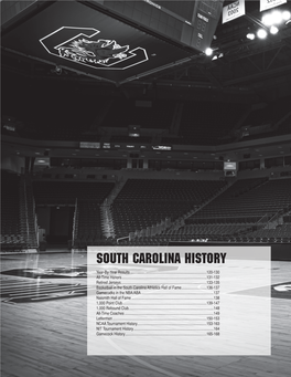 South Carolina History Year-By-Year Results