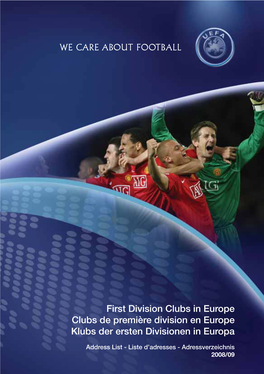 2008/09 Klubs Der Ersten Divisionen in Europa