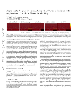 Approximate Program Smoothing Using Mean-Variance Statistics, with Application to Procedural Shader Bandlimiting