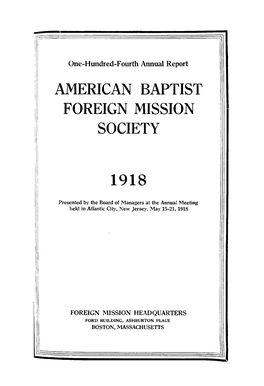 American Baptist Foreign Mission Society