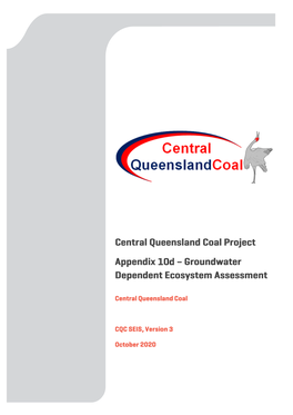 Groundwater Dependent Ecosystem Assessment Central Queensland Coal