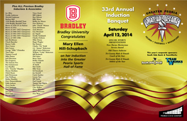 2014 Hall of Fame Program Listing