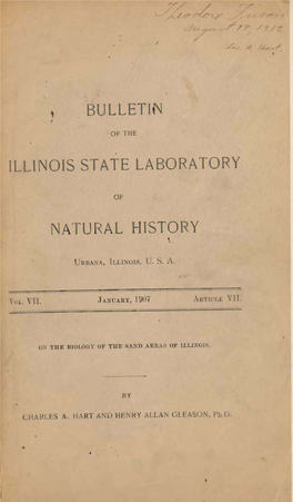 Bulletin Illinois State Lab'oratory Natural History