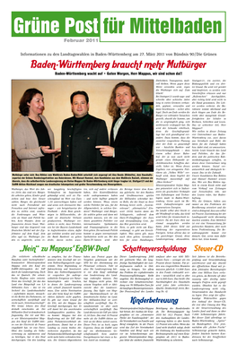 Baden-Württemberg Braucht Mehr Mutbürger Baden-Württemberg Wacht Auf • Guten Morgen, Herr Mappus, Wir Sind Schon Da!!