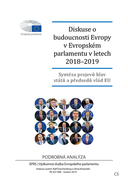 Diskuse O Budoucnosti Evropy V Evropském Parlamentu V Letech 2018–2019