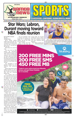 Lebron, Durant Moving Toward NBA Finals Reunion