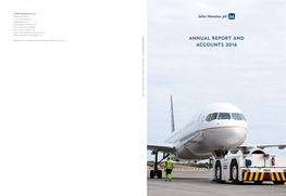 Annual Report and Accounts 2016 Accounts and Report Annual Plc Menzies John