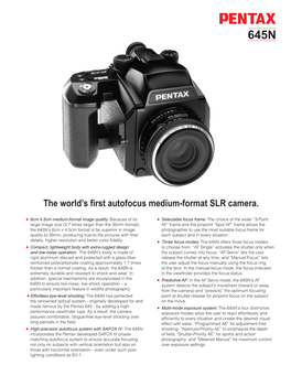 Pentax 645N Brochure