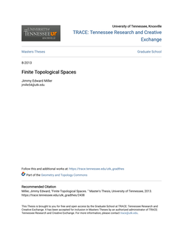 Finite Topological Spaces