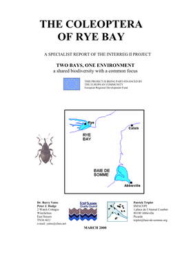 Coleoptera of Rye Bay
