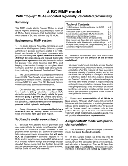 A BC MMP Model with “Top-Up” Mlas Allocated Regionally, Calculated Provincially