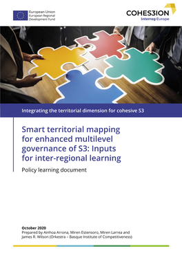 Smart Territorial Mapping for Enhanced Multilevel Governance of S3: Inputs for Inter-Regional Learning Policy Learning Document
