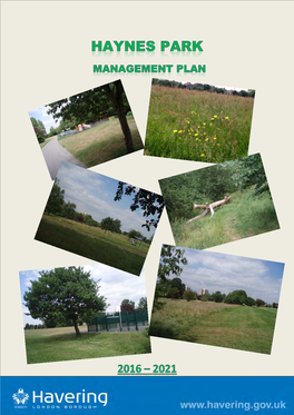 Haynes Park Management Plan