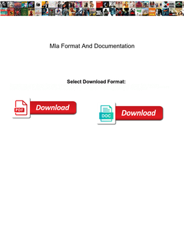 Mla Format and Documentation