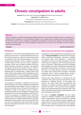 Chronic Constipation in Adults