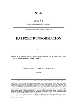 Rapport D''information