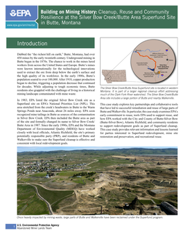 Silver Bow Creek/Butte Area Superfund Site in Butte, Montana