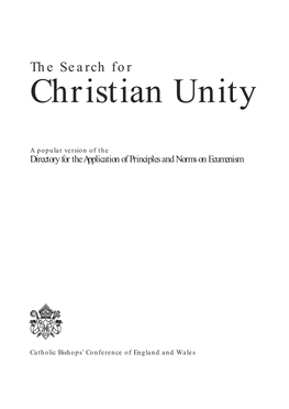 The Search for Christian Unity