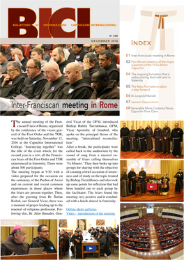 Inter-Franciscan Meeting in Rome