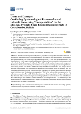 Dams and Damages. Conflicting Epistemological