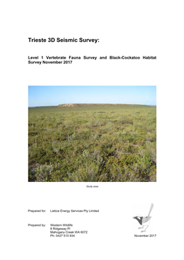 Trieste Siesmic Survey Fauna Report V1