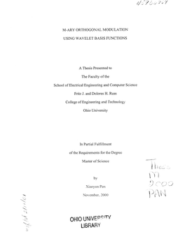 M-Ary Orthogonal Modulation Using Wavelet