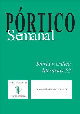 Tª Y Crítica Literarias 52