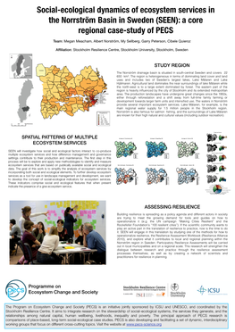 STUDY REGION ASSESSING RESILIENCE Programme On